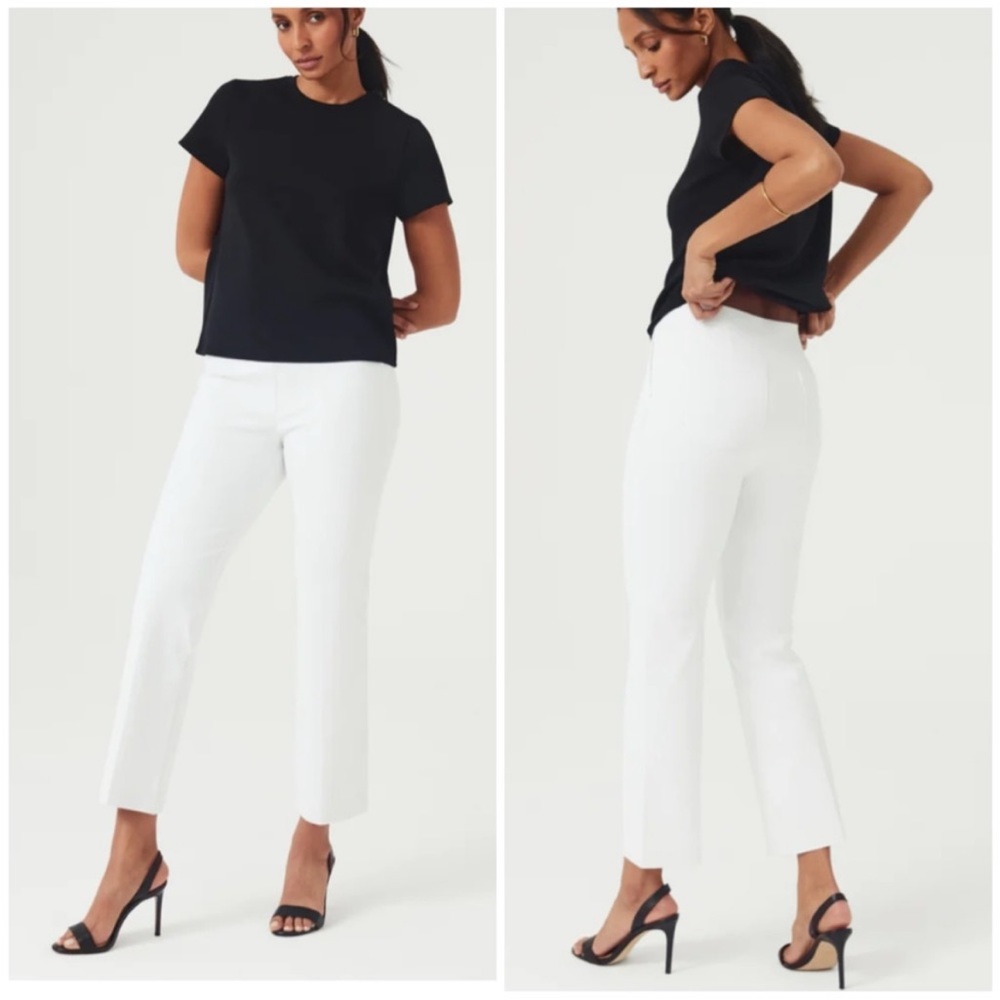 Spanx slim straight pants white NWT large